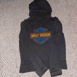 Harley Davidson Womens Hoodie Grey. Size L.